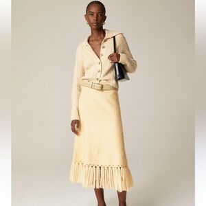 J.Crew fringe trim sweater skirt NWT #CD501